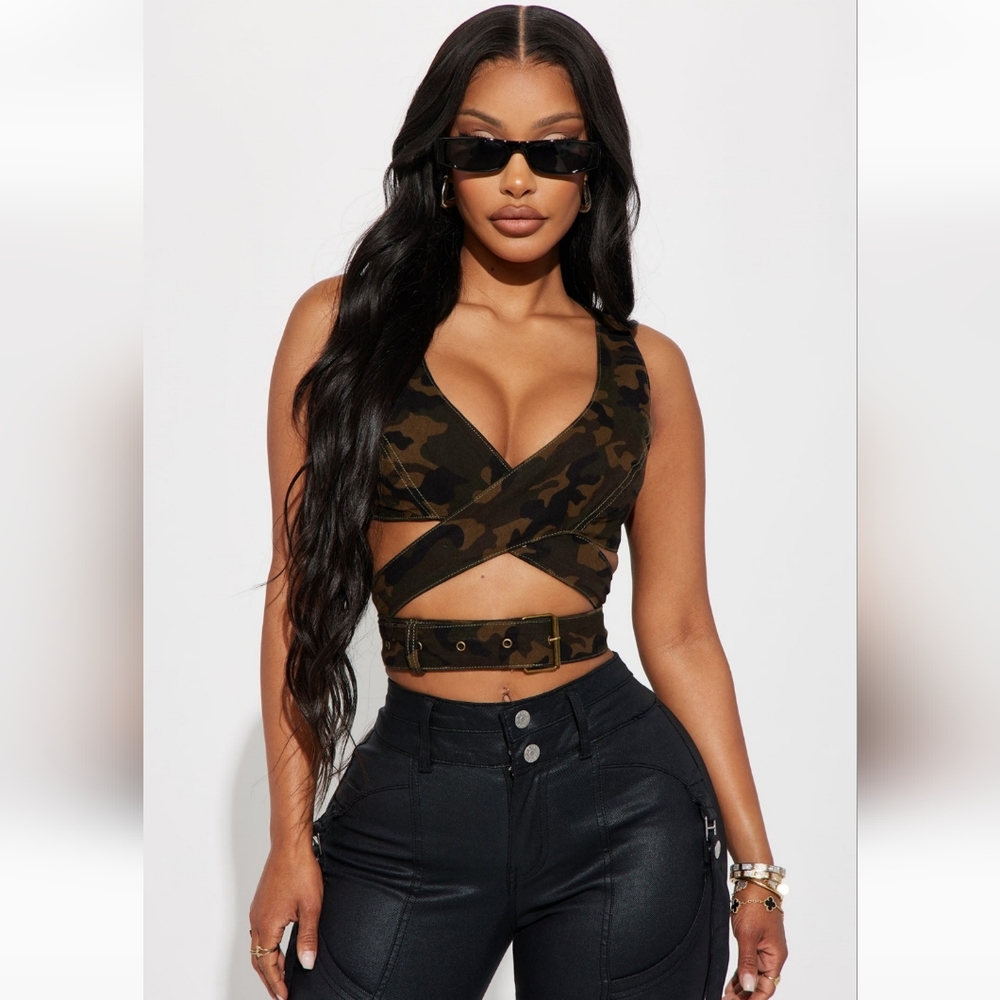 Camo Crop Top - camouflage